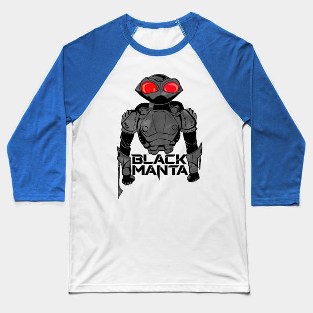 Black Manta Graphic Baseball T-Shirt by Ace20xd6